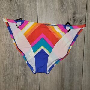 Trina Turk Women's Sunset Chevron String Bikini Bottom Size 6